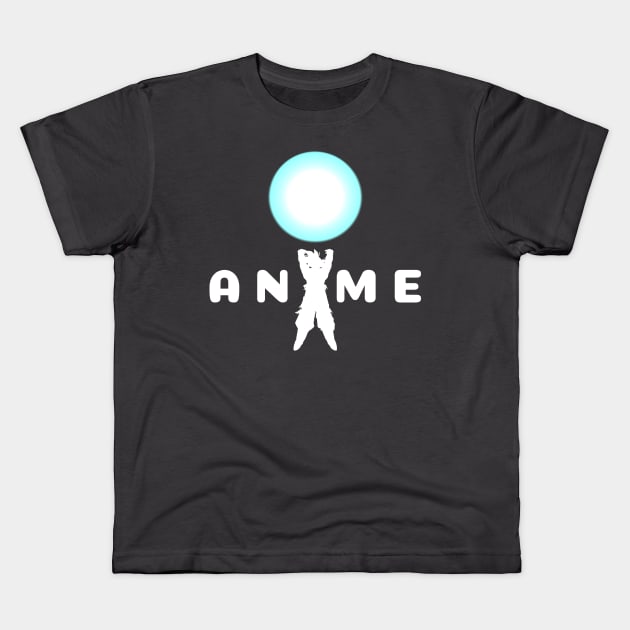 Dragon Ball Goku Spirit Bomb aka Genkidama Kids T-Shirt by Aniprint